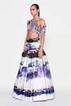 Buy_Aisha Rao_Purple Polywhiteout Embroidered Sequin Cutwork Biora Printed Tiered Skirt Set _Online_at_Aza_Fashions