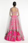 Shop_Aisha Rao_Pink Raw Silk Embroidered Sequin Sweetheart Blushique Floral Lehenga Set _at_Aza_Fashions