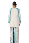 Buy_Aisha Rao_Blue Pure Satin Chiffon Embellished Kinfolk Chroma Printed Kurta And Pant Set 