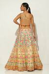 Shop_Vandana Sethi_Ivory Silk , Sequins, Beads Phool Bazaar Embroidered Lehenga Set _at_Aza_Fashions