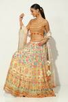 Buy_Vandana Sethi_Ivory Silk , Sequins, Beads Phool Bazaar Embroidered Lehenga Set _Online_at_Aza_Fashions