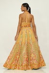 Vandana Sethi_Multi Color Shimmer Organza Embroidered Sequin Sweetheart Lehenga Set _Online_at_Aza_Fashions