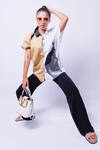 Buy_Richaa Goenka_White Cotton Printed Curated Collar Shirt _at_Aza_Fashions