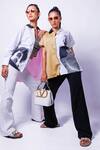 Buy_Richaa Goenka_White Cotton Printed Curated Collar Shirt _Online_at_Aza_Fashions