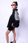 Buy_Richaa Goenka_Black Cotton Hand Embroidered Button Collared Shoulder Shirt _Online_at_Aza_Fashions