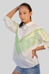 Buy_Richaa Goenka_White Cotton Hand Embroidered Sequin Tassel Collared Shirt _at_Aza_Fashions