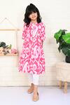 Shop_THE COTTON STAPLE_Pink Cotton Printed Ikat Barbie Kurta With Pant _Online_at_Aza_Fashions