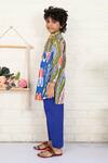 Shop_THE COTTON STAPLE_Multi Color Cotton Printed Patchwork Ikat Kurta With Pant _Online_at_Aza_Fashions