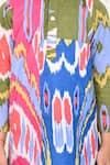 Buy_THE COTTON STAPLE_Multi Color Cotton Printed Patchwork Ikat Kurta With Pant 