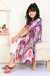 THE COTTON STAPLE_Multi Color Cotton Printed Ikat Cherry Kurta With Pant _Online_at_Aza_Fashions