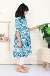 Shop_THE COTTON STAPLE_Blue Cotton Printed Ikat Orient Kurta With Pant _Online_at_Aza_Fashions