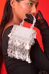 FOREVER NOOR_Silver Crystals Daphne Starlet Studded Bag _Online_at_Aza_Fashions