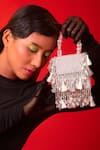 Buy_FOREVER NOOR_Silver Crystals Daphne Starlet Studded Bag _Online_at_Aza_Fashions