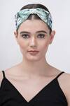 Buy_Moyolu_Green Leaf Garden Wings Embroidered Hair Band _at_Aza_Fashions