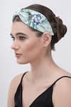 Moyolu_Green Leaf Garden Wings Embroidered Hair Band _Online_at_Aza_Fashions