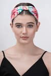 Moyolu_Multi Color Floral Radiance Embroidered Hair Band _Online_at_Aza_Fashions