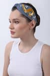 Buy_Moyolu_Blue Scallop Dragon Ensamble Embroidered Hair Band _at_Aza_Fashions