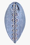 Shop_Moyolu_Blue Beads Hues Of Embroidered Hair Band _at_Aza_Fashions