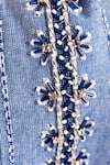 Moyolu_Blue Beads Hues Of Embroidered Hair Band _at_Aza_Fashions