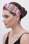 Buy_Moyolu_Multi Color Thread Vibrant Vibe Embroidered Hair Band _at_Aza_Fashions