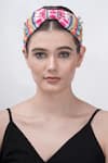 Moyolu_Multi Color Thread Vibrant Vibe Embroidered Hair Band _Online_at_Aza_Fashions