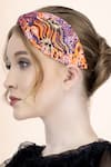 Buy_Moyolu_Multi Color Abstract Jungle Jewel Embroidered Hair Band _at_Aza_Fashions