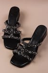 Shop_Phenominaal_Black Crystals Cleopatra Bejewelled Heels _at_Aza_Fashions