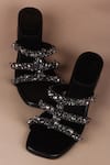 Buy_Phenominaal_Black Crystals Cleopatra Bejewelled Heels _Online_at_Aza_Fashions