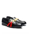 Buy_NIDHI BHANDARI_Black Colourblock Strap Moccasins _at_Aza_Fashions