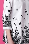 Shop_Manish Nagdeo_White Luxury Crepe Print Floral Notched Radiance Top With Pant _Online_at_Aza_Fashions