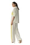 Somya Goyal_White Tessuti Thin Embroidered Crystals Collar Beads Shirt _at_Aza_Fashions