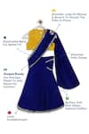 Tiber Taber_Blue 100% Viscose Embellished Lace O Desi Girl Pre-stitched Saree With Blouse _Online_at_Aza_Fashions