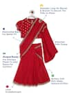 Tiber Taber_Red 100% Viscose Embellished O Desi Girl Pre-stitched Saree With Zari Blouse _Online_at_Aza_Fashions