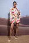 Buy_Pop Sugar_Multi Color 100% Cotton Printed Floral Collared Button Down Shirt And Shorts Set _at_Aza_Fashions