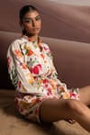 Buy_Pop Sugar_Multi Color 100% Cotton Printed Floral Collared Button Down Shirt And Shorts Set _Online_at_Aza_Fashions