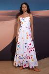 Buy_Pop Sugar_Multi Color Cotton Printed Floral Round Elysian Bloom Bubble String Maxi Dress _at_Aza_Fashions