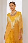 Shop_Pallavi Jaipur_Yellow Matchstix Print Kaftan With Dress _at_Aza_Fashions