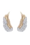 Shop_KAJ Fine Jewellery_Gold Plated Full Cut Diamonds 18kt Yellow Gilded Angel Earrings _at_Aza_Fashions