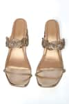 Sole House_Gold Sequin Tied In Love Embellished Block Heels _at_Aza_Fashions