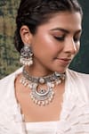 Buy_Anana_White Pearls Poonam Embellished Tribal Necklace Set _Online_at_Aza_Fashions