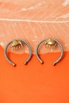 Shop_Anana_Silver Plated Elephant Motifs Soulful Carved Studs _at_Aza_Fashions