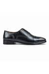 Wednesday Lifestyle_Black Charles Brogue Pattern Oxfords _Online_at_Aza_Fashions