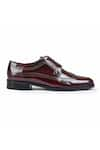 Wednesday Lifestyle_Maroon Dominic Brogue Pattern Lace Up Shoes _Online_at_Aza_Fashions