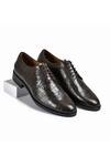 Buy_Wednesday Lifestyle_Brown Croco Leather Derby Shoes _at_Aza_Fashions