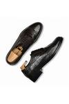 Shop_Wednesday Lifestyle_Brown Croco Leather Derby Shoes _at_Aza_Fashions