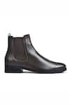 Wednesday Lifestyle_Brown Milled Leather Chelsea Boots _Online_at_Aza_Fashions