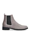 Wednesday Lifestyle_Grey Wellington Tapered Toe Plain Chelsea Boots _Online_at_Aza_Fashions