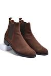 Buy_Wednesday Lifestyle_Brown Wellington Chelsea Contrast Detail Boots _at_Aza_Fashions
