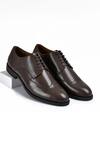 Buy_Wednesday Lifestyle_Brown Plain Michael Leather Derby Shoes _at_Aza_Fashions
