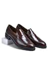 Buy_Wednesday Lifestyle_Maroon Plain Peter Leather Slip-on Loafers _at_Aza_Fashions